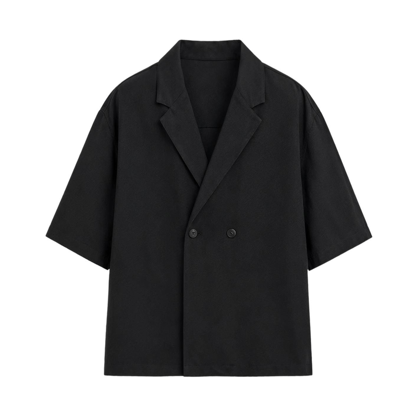 Off Supply Riviera Double-Breasted Black Shirt