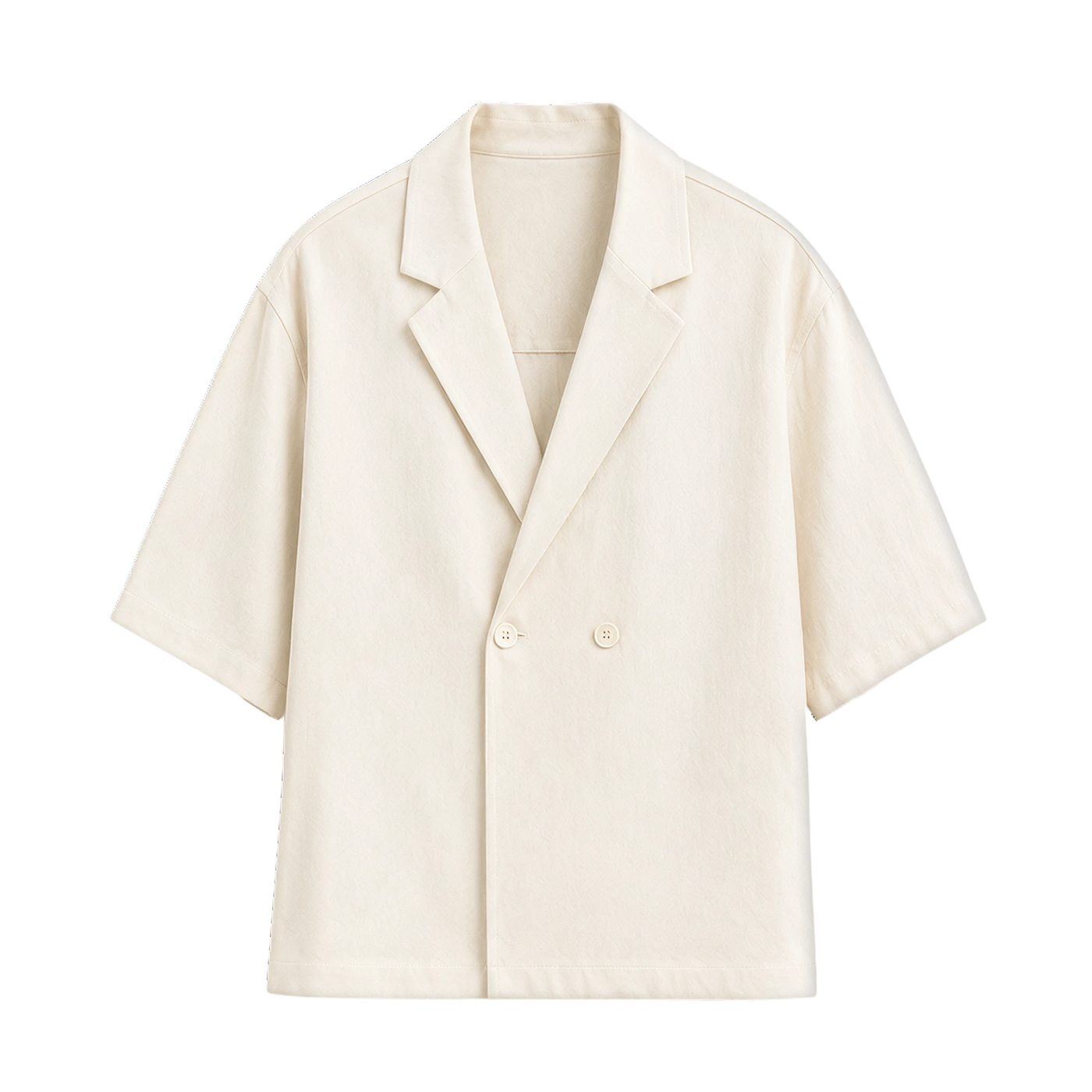 Off Supply Riviera Double-Breasted Ivory Shirt