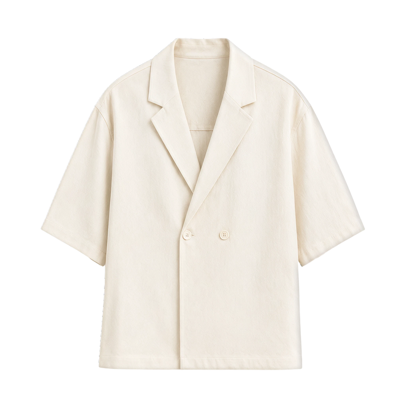 Off Supply Riviera Double-Breasted Ivory Shirt