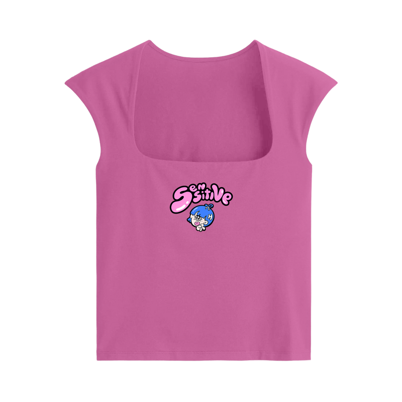 Off Supply Sensitive Pink Crop Top