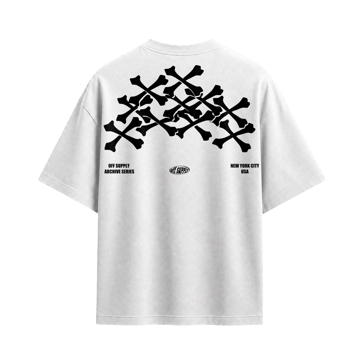 Off Supply Archive series Stacked Bones NYC Edit T-shirt