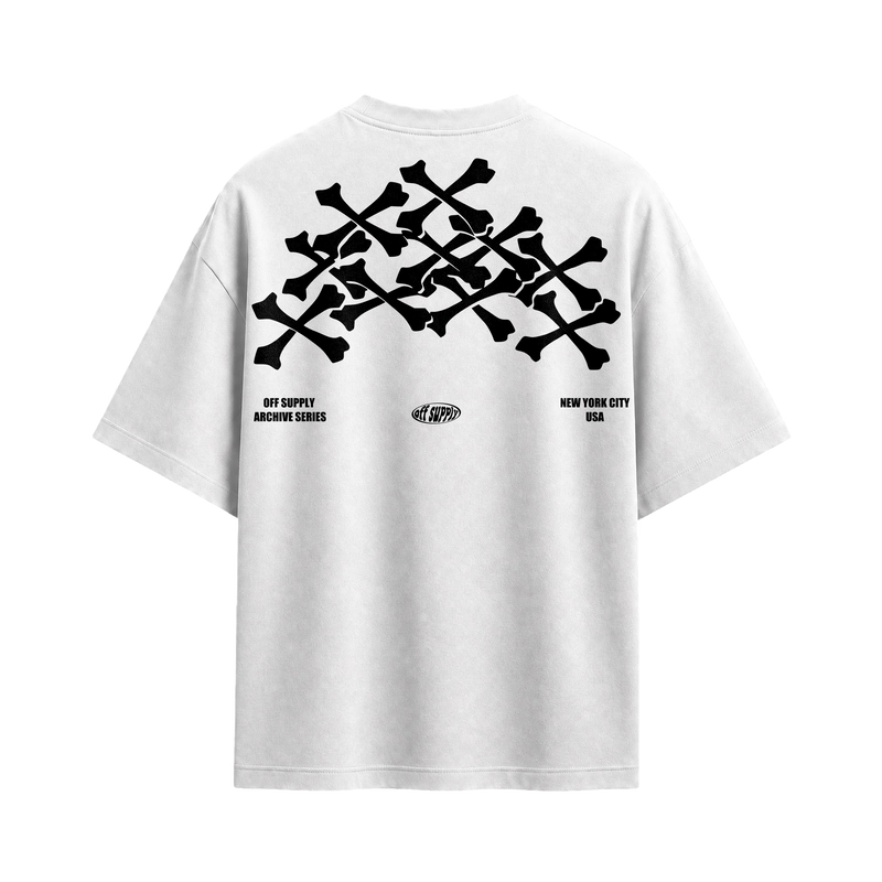 Off Supply Archive series Stacked Bones NYC Edit T-shirt