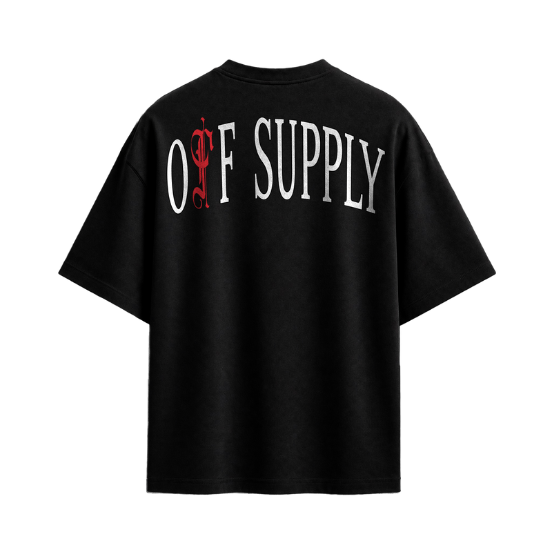 Off Supply Aurora Flames Statement T-shirt