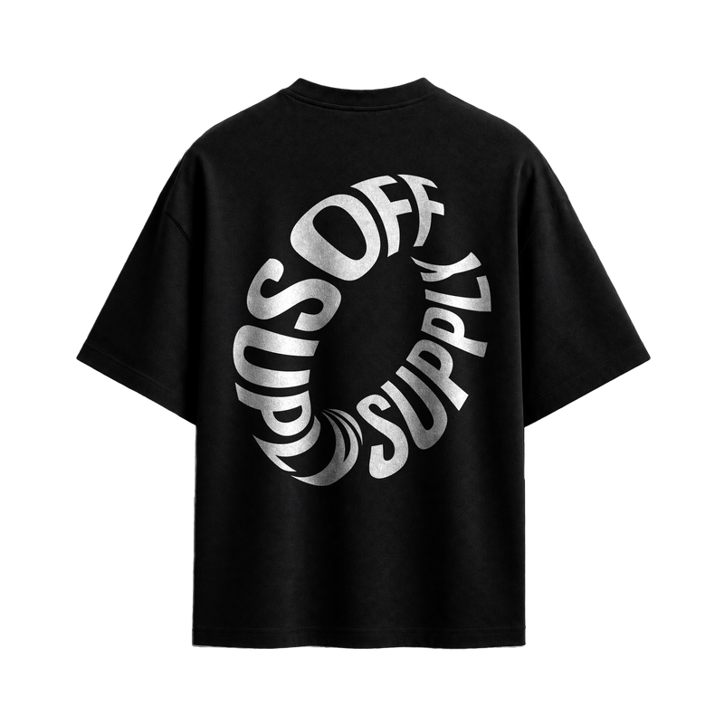 Off Supply Premium Heavyweight Graphic Black T-Shirt