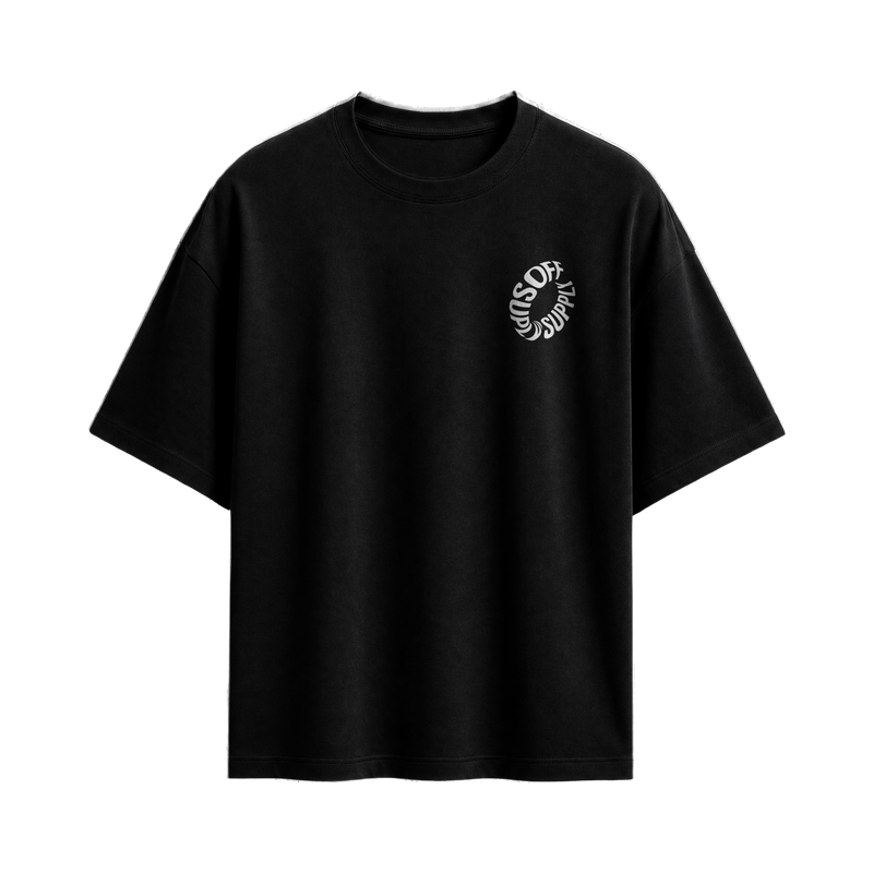 Off Supply Premium Heavyweight Graphic Black T-Shirt