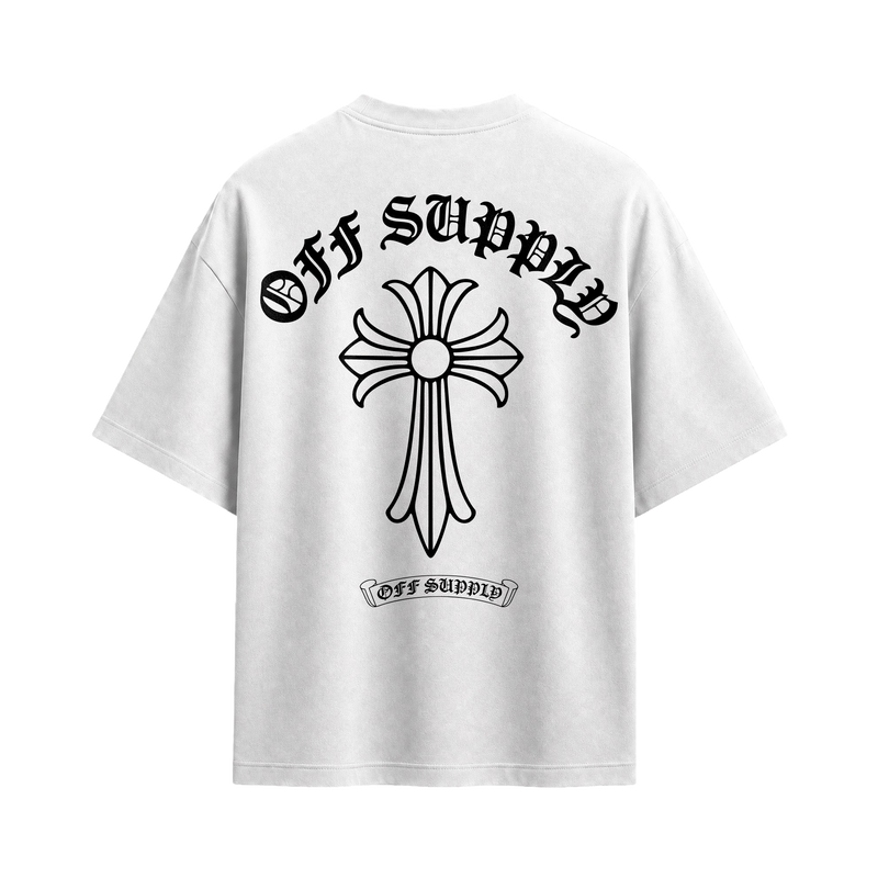 Off Supply Premium Ornate Cross T-Shirt