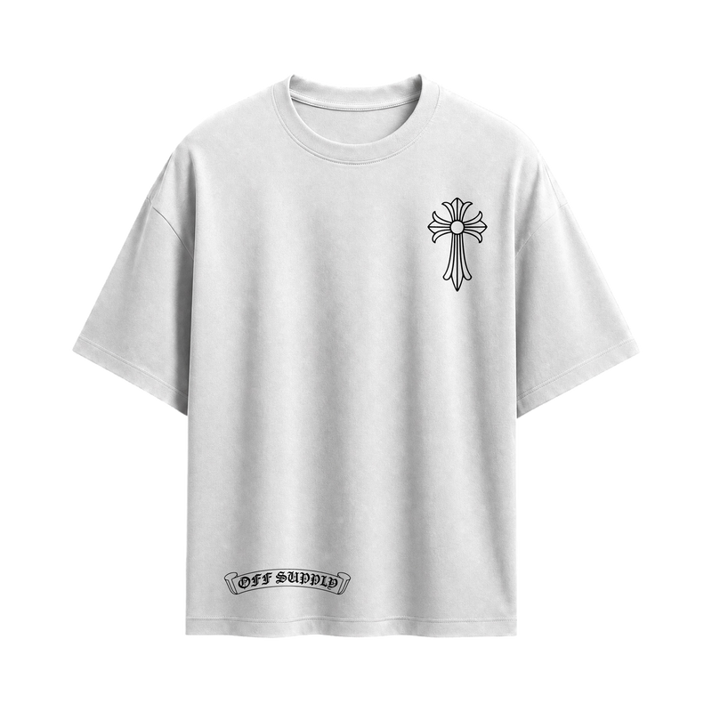 Off Supply Premium Ornate Cross T-Shirt