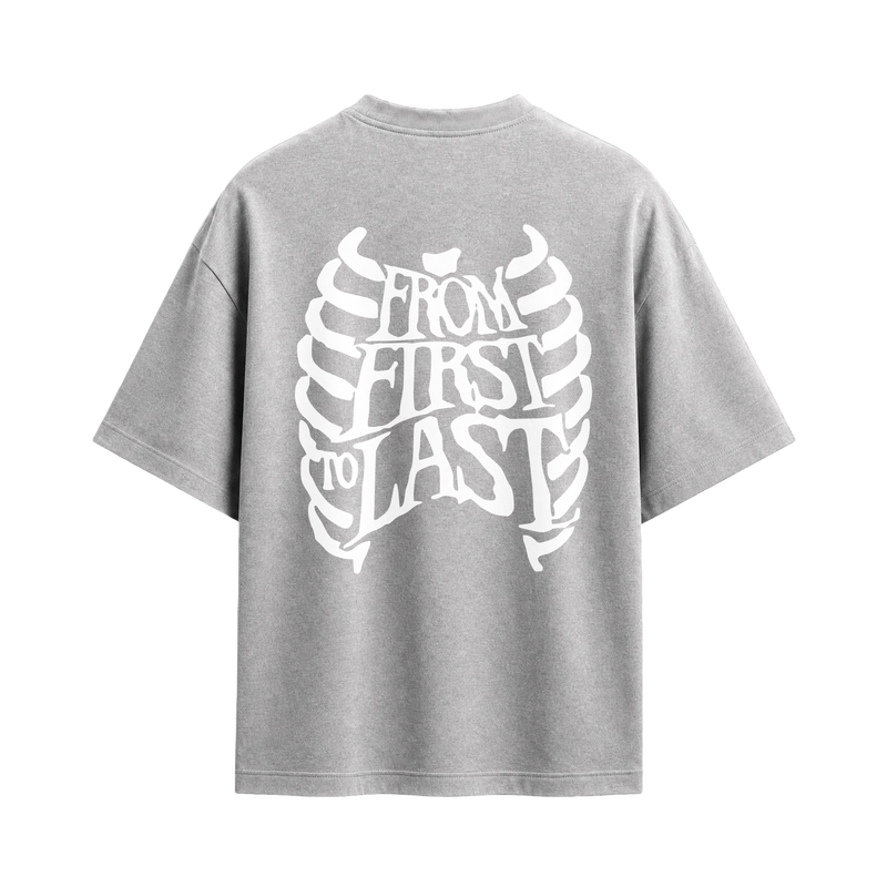 Off supply From First to last grey t-shirt