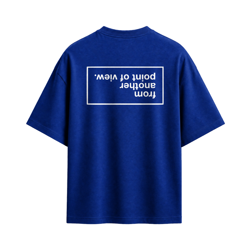 Off supply From another POV blue t-shirt