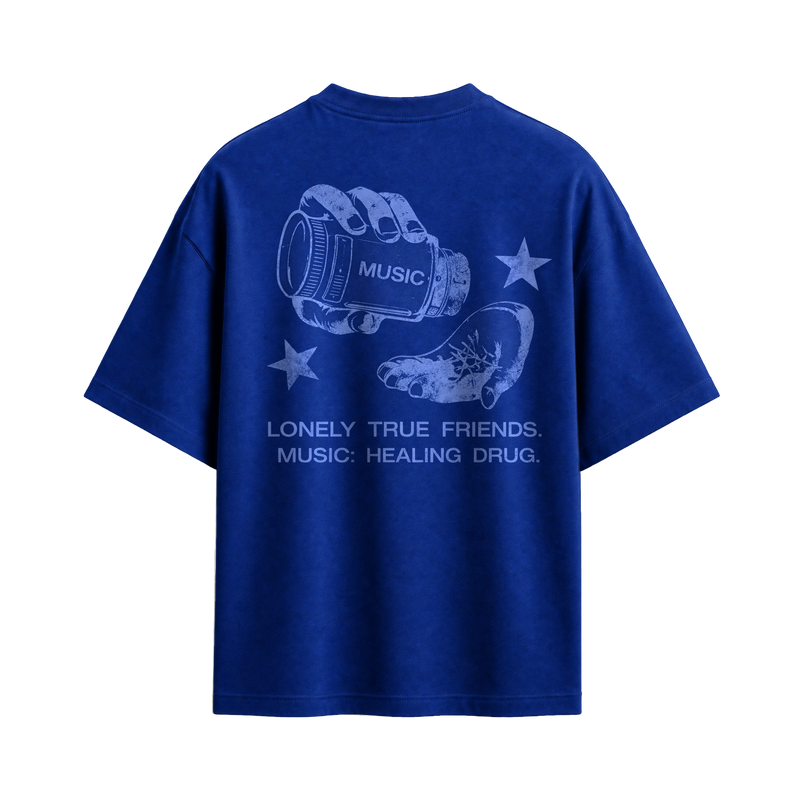 Off supply Music Drug Blue T-shirt