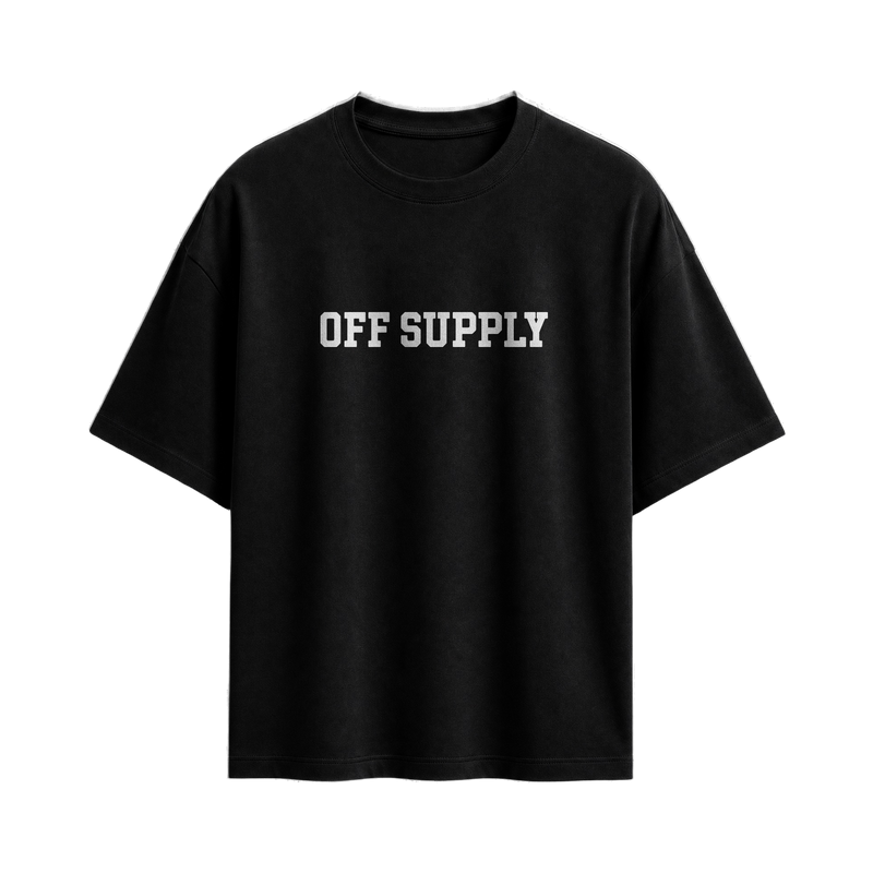 Off supply OS black T-shirt