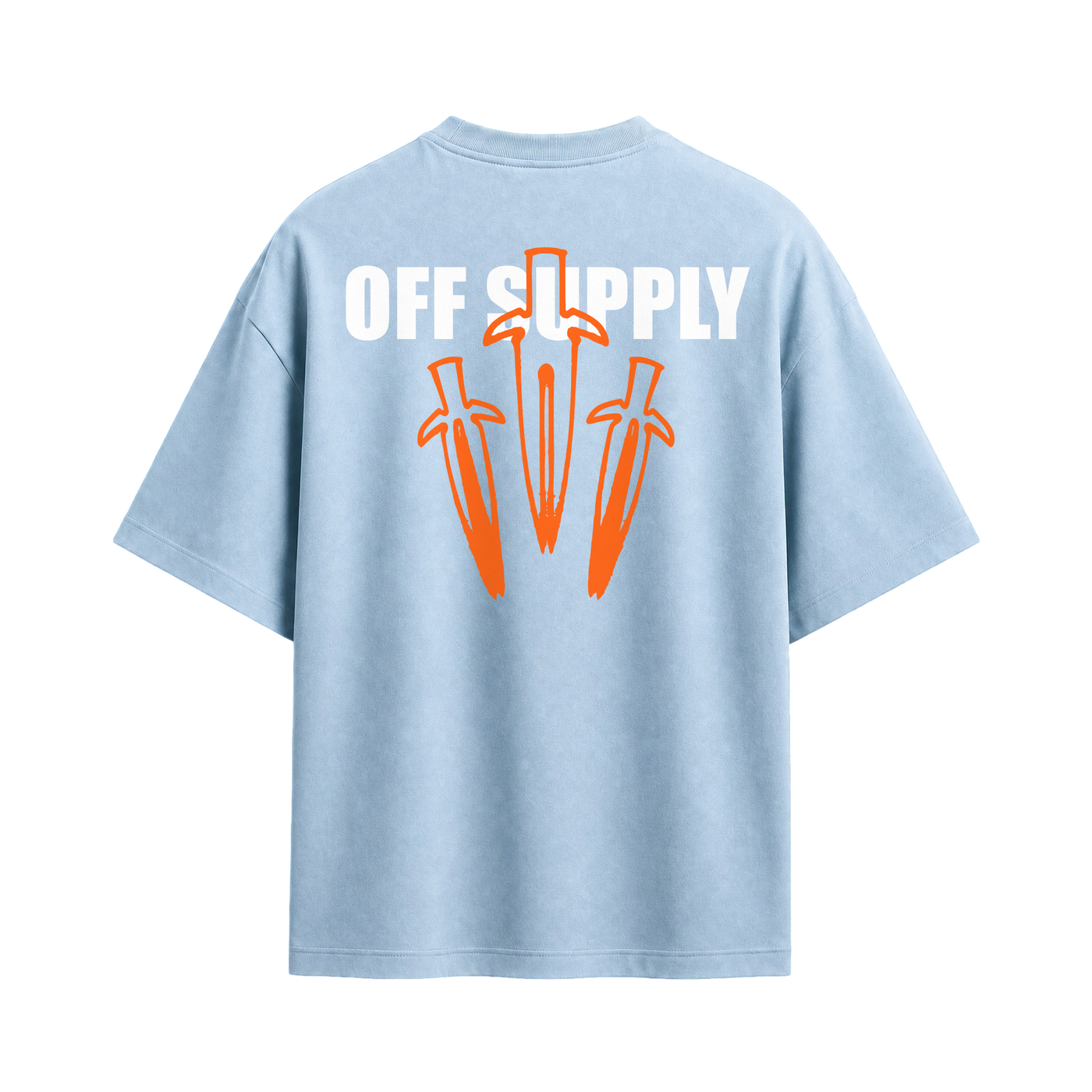 Off supply Orange Dagger light blue t-shirt