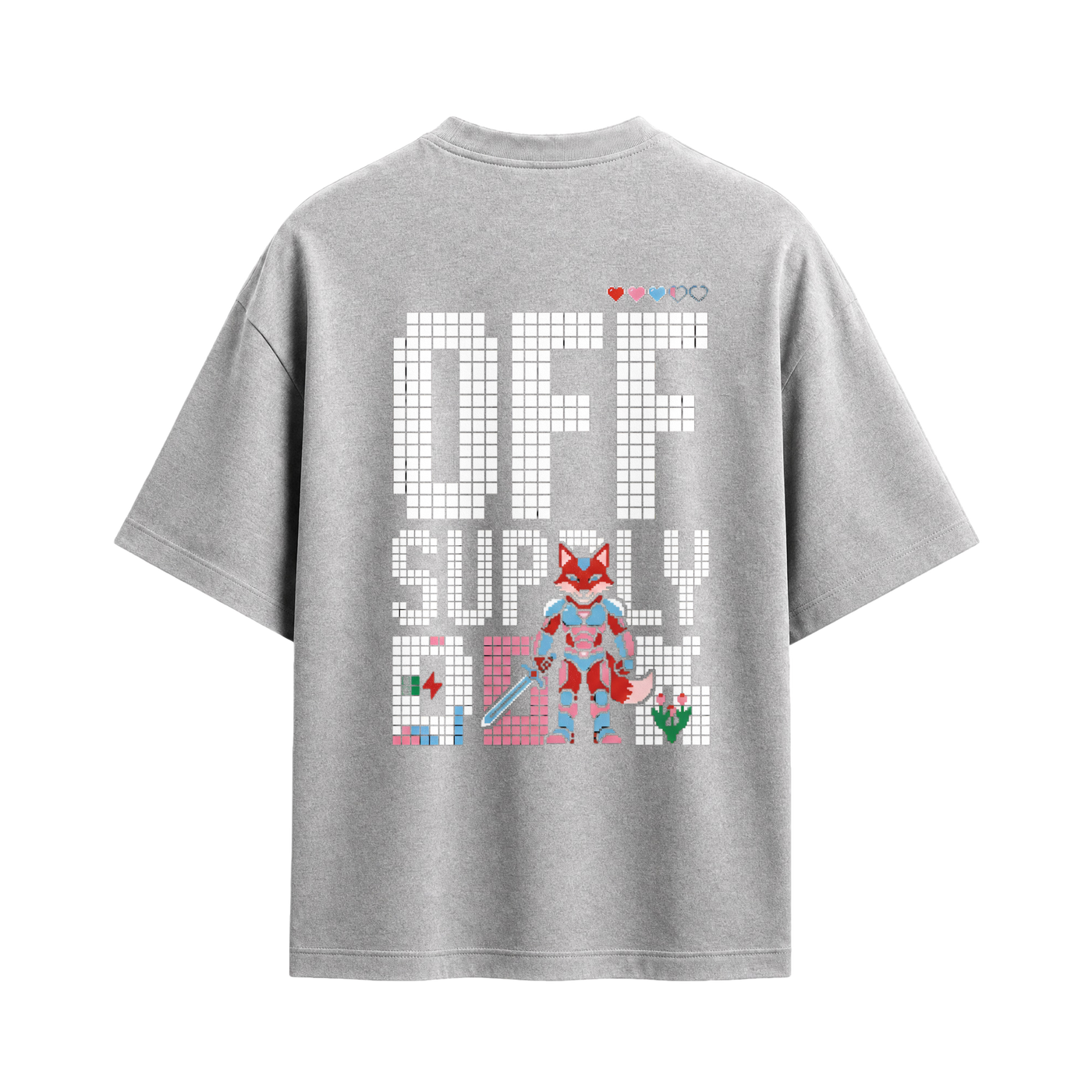 Off supply Pixel Warrior Grey T-shirt