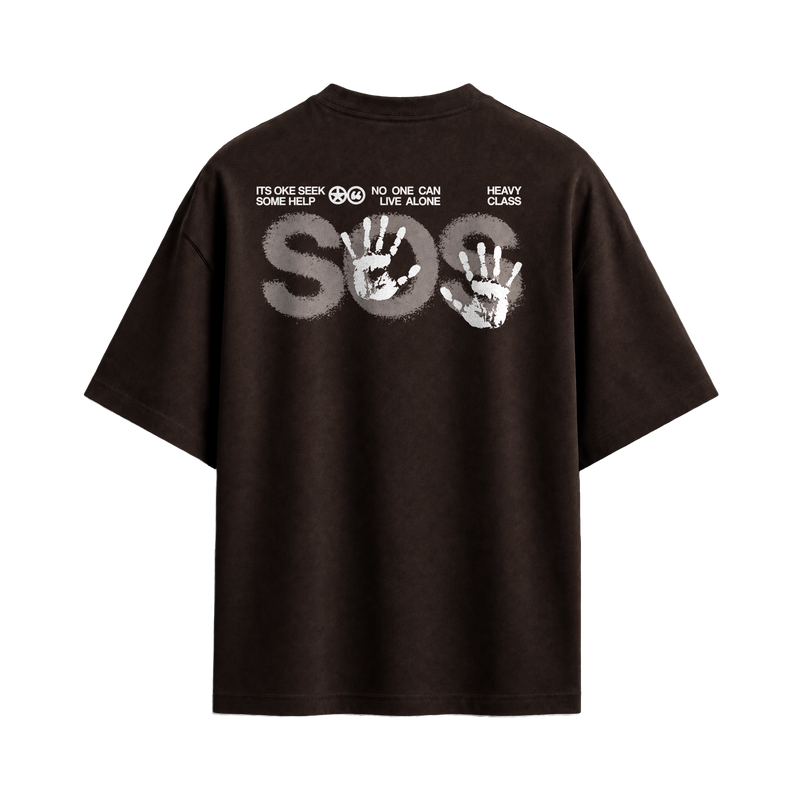 Off supply SOS Brown T-shirt