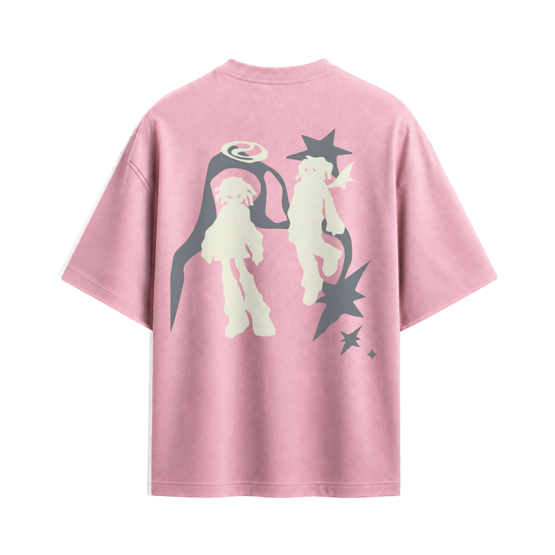 Off supply Two souls nude pink t-shirt
