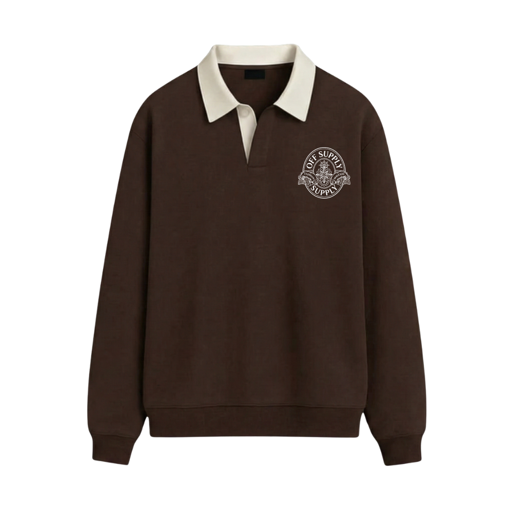 Off supply Badge Brown Polo Sweatshirt
