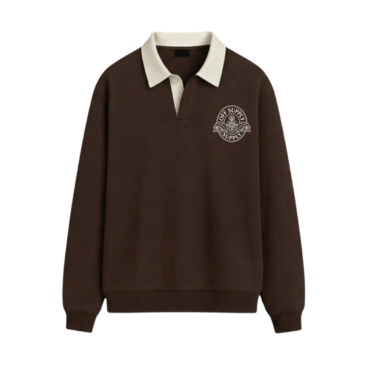 Off supply Badge Brown Polo Sweatshirt