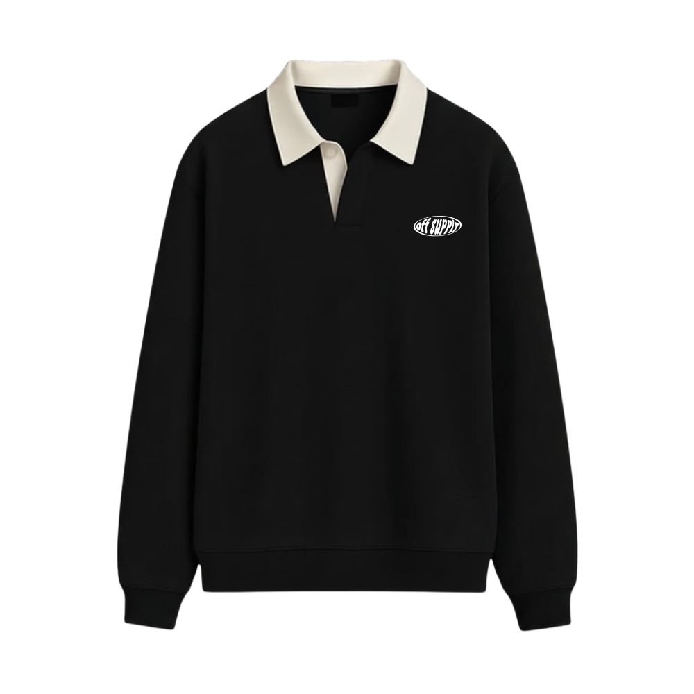 Off supply Classic black polo sweatshirt