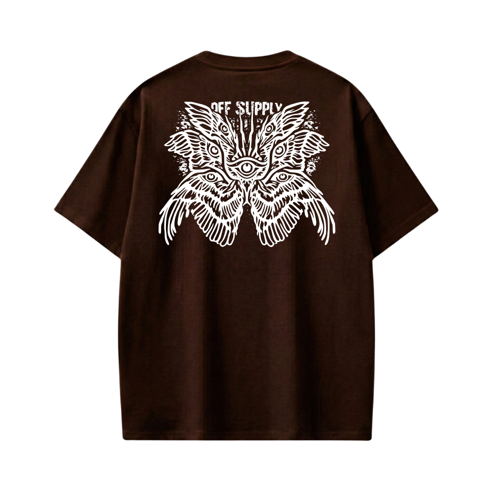 Off supply Eye Angel Brown T-shirt