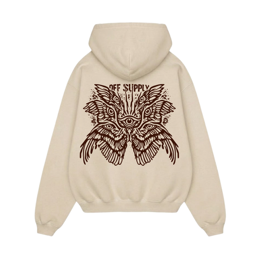 Off supply Eye Angel beige Hoodie