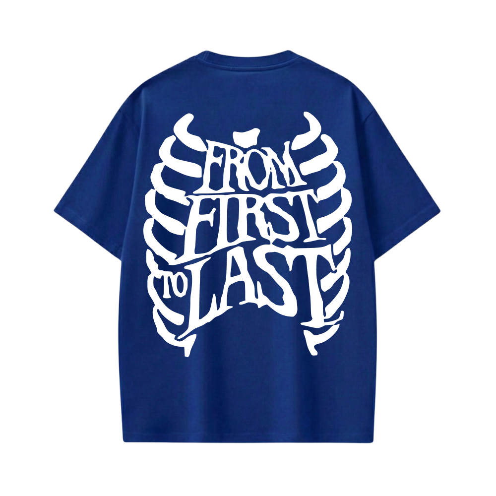 Off supply From First to last blue t-shirt