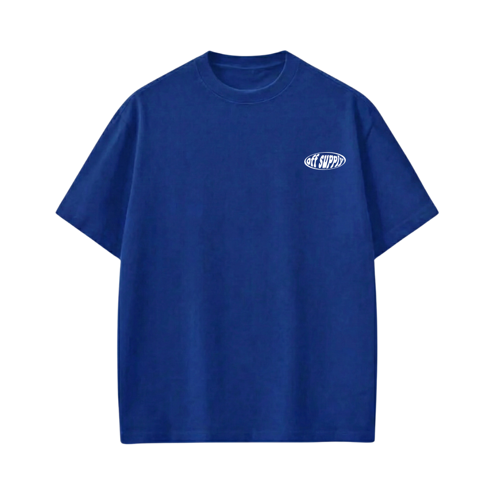 Off supply From First to last blue t-shirt
