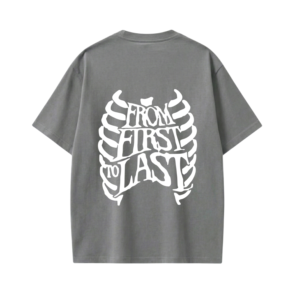 Off supply From First to last grey t-shirt