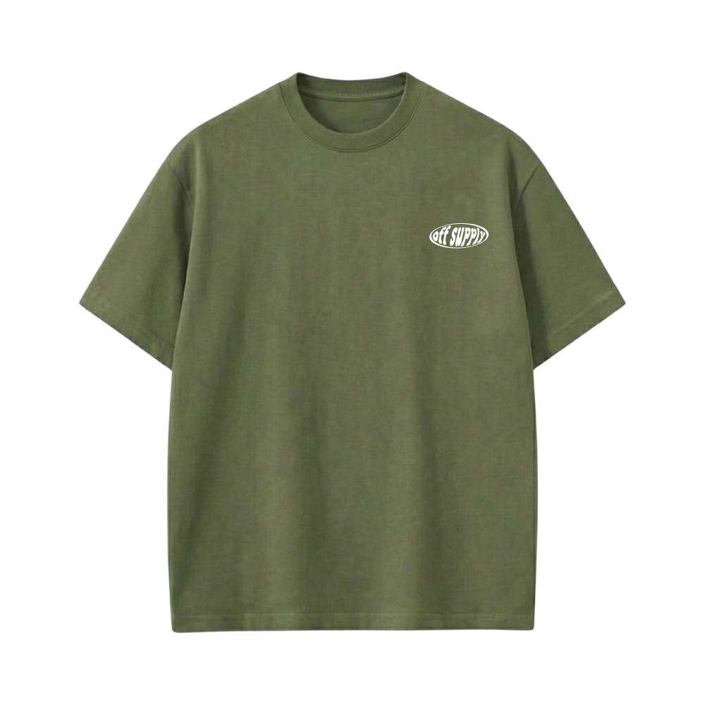 Off supply Modern Fashion olive green t-shirt