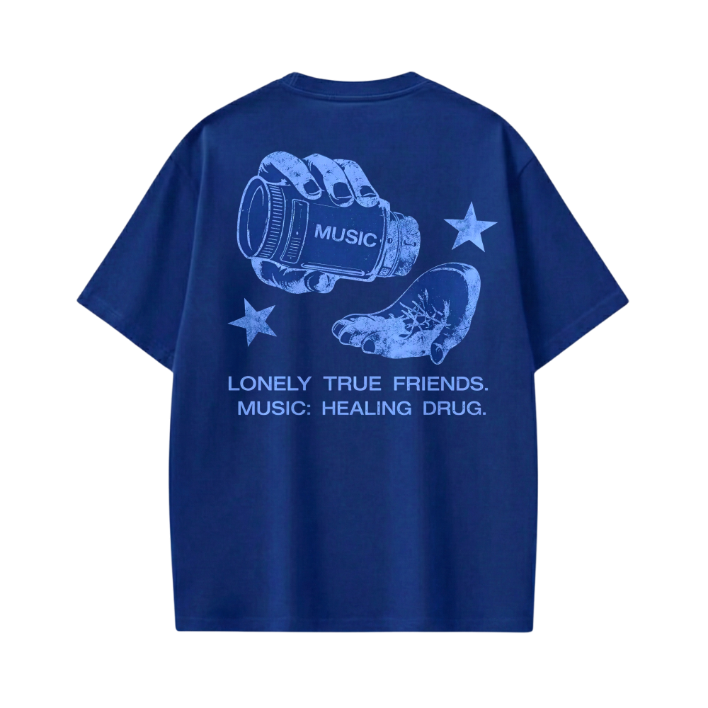 Off supply Music Drug Blue T-shirt