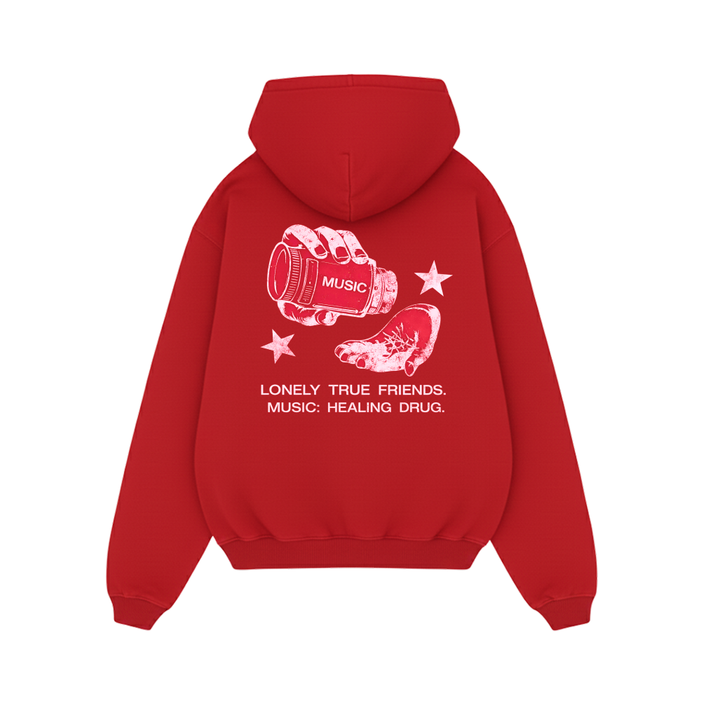 Off supply Music Drug Red Hoodie