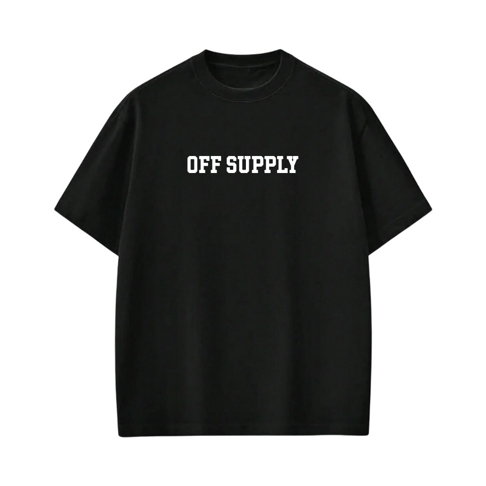 Off supply OS black T-shirt
