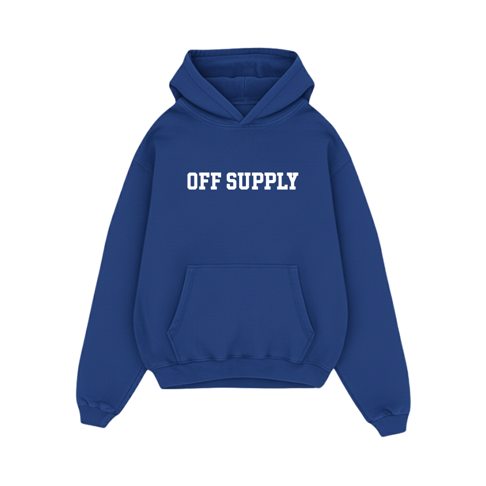 Off supply OS blue hoodie