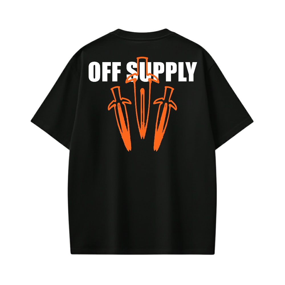 Off supply Orange Dagger black t-shirt