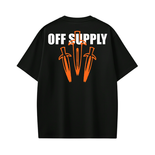 Off supply Orange Dagger black t-shirt