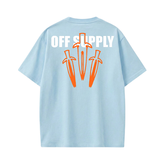 Off supply Orange Dagger light blue t-shirt