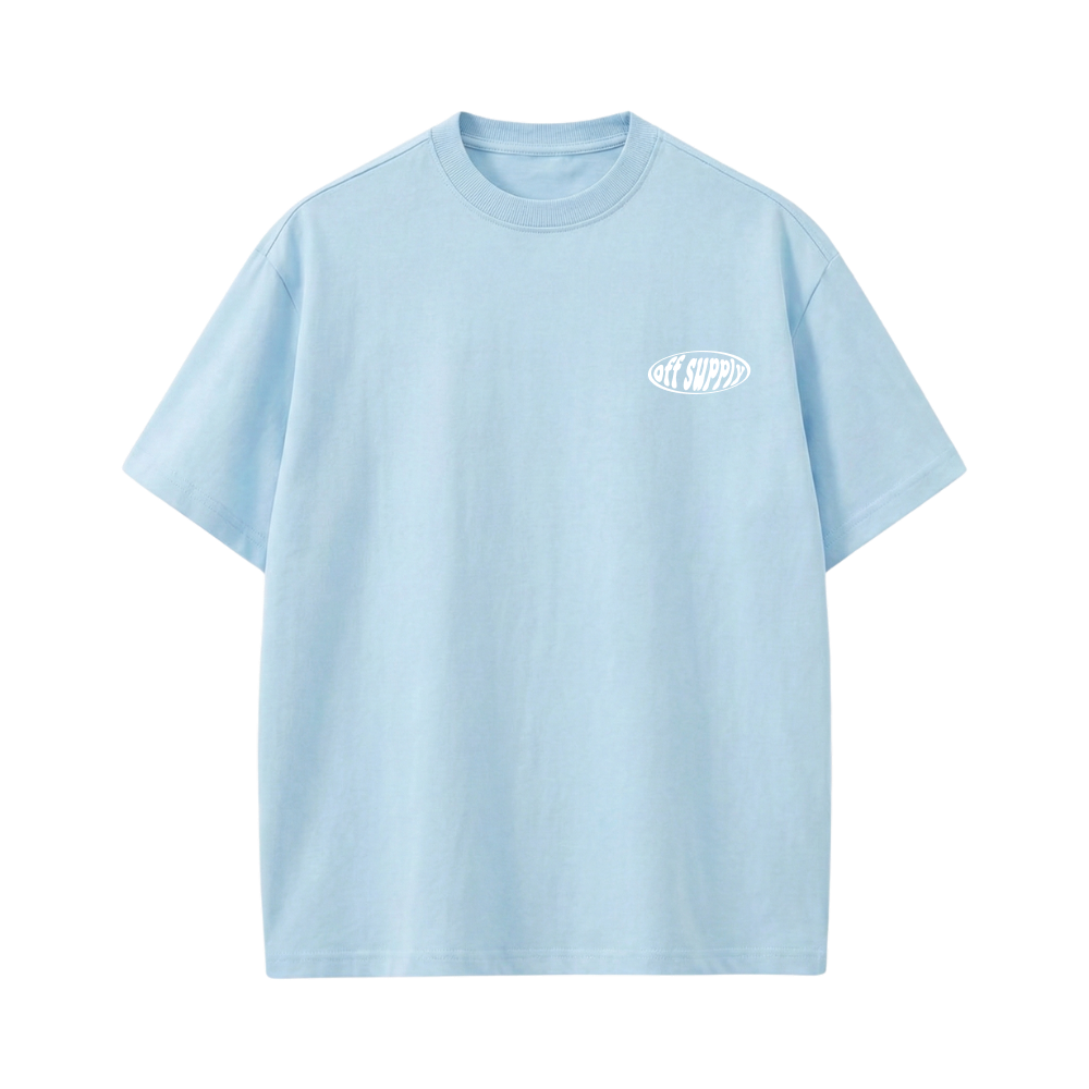 Off supply Orange Dagger light blue t-shirt