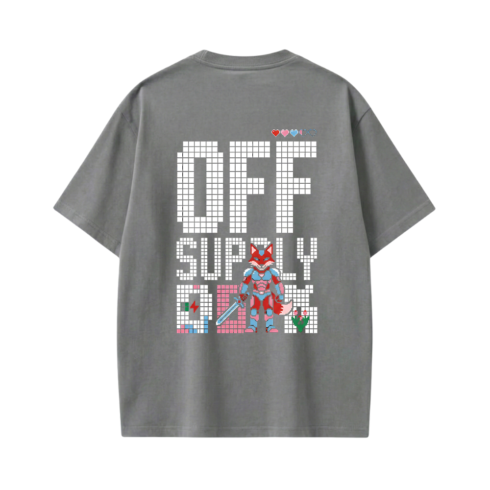 Off supply Pixel Warrior Grey T-shirt