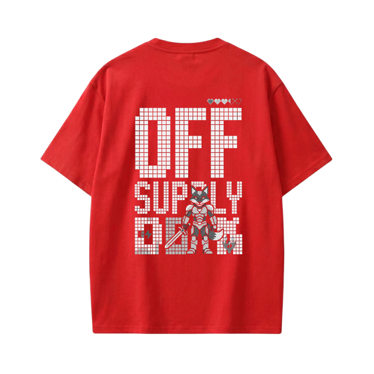 Off supply Pixel Warrior Red T-shirt