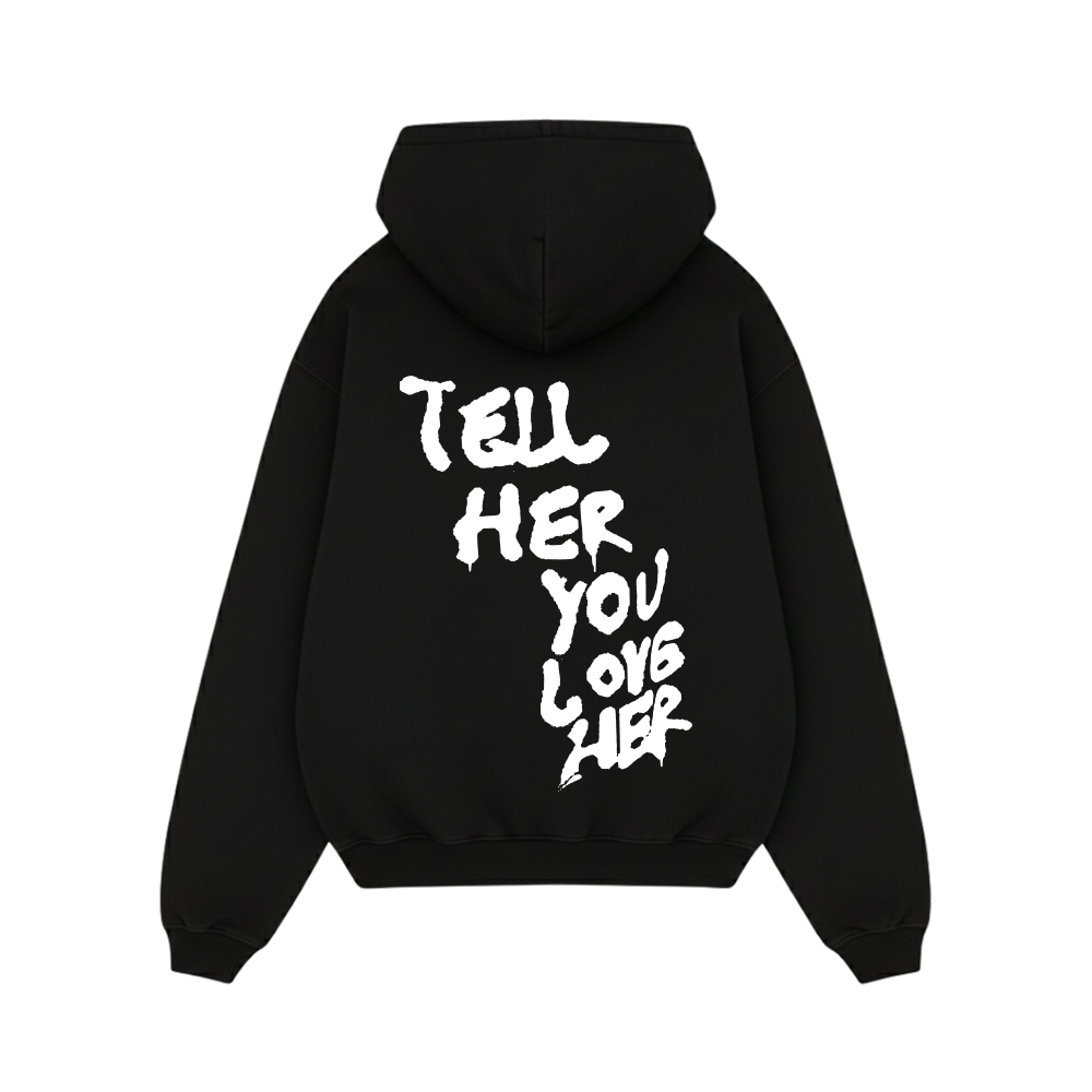 Off supply Tell her you love her black Hoodie
