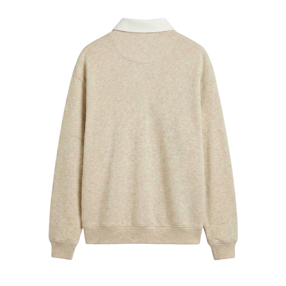 Off supply Tennis Club Beige Polo Sweatshirt