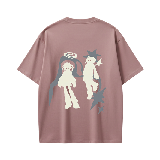 Off supply Two souls nude pink t-shirt