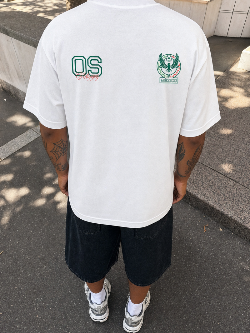 Off Supply Mexico Crown White T-Shirt – model back