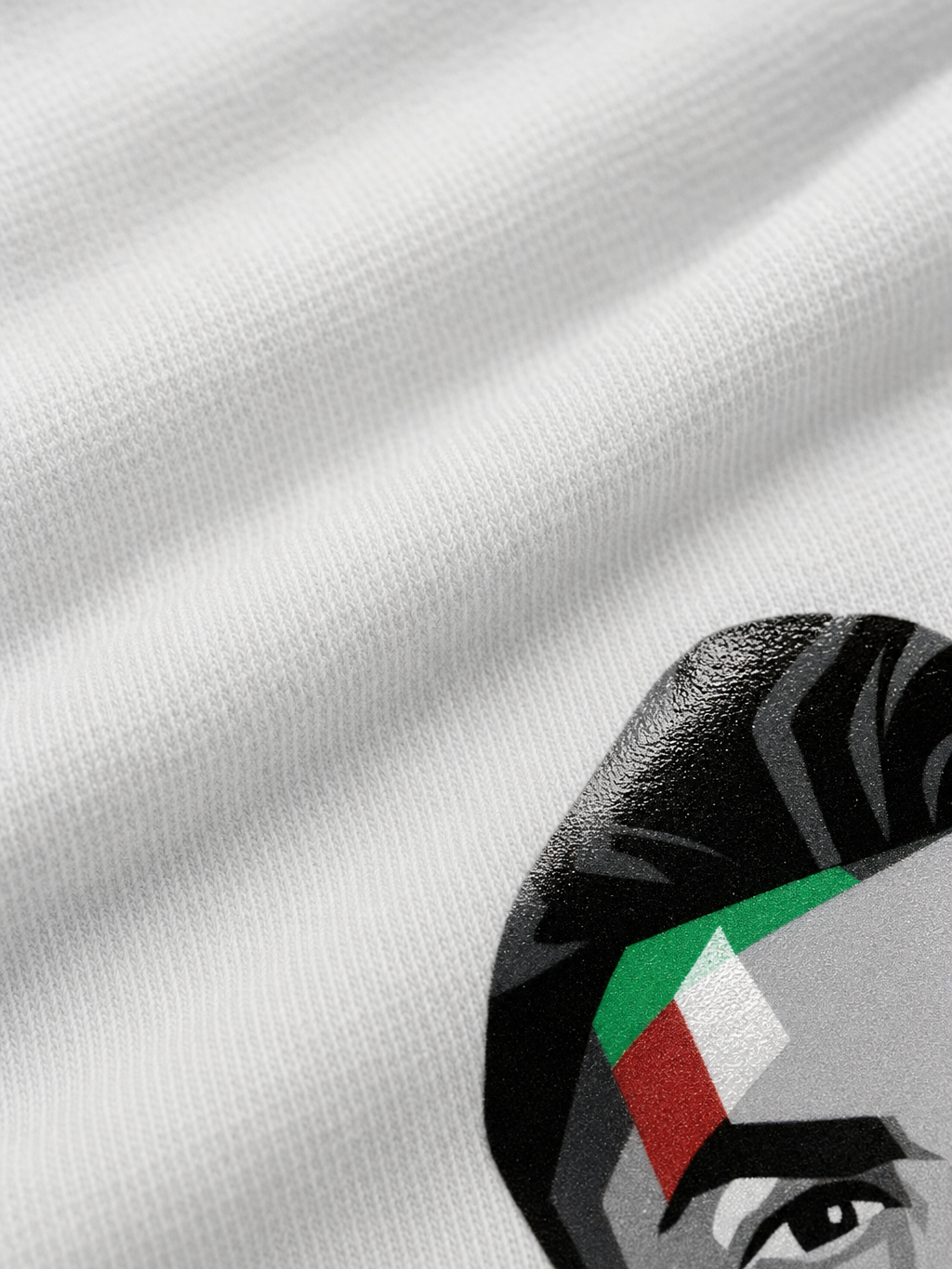 Off Supply Ronaldo Vision White T-Shirt – close-up detail