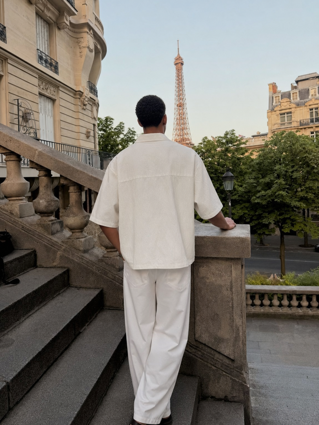Off Supply Resort Polo Off-white Shirt – model back