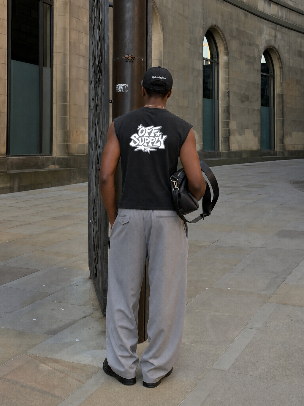OFF SUPPLY TWO SOULS BLACK TANK – model back