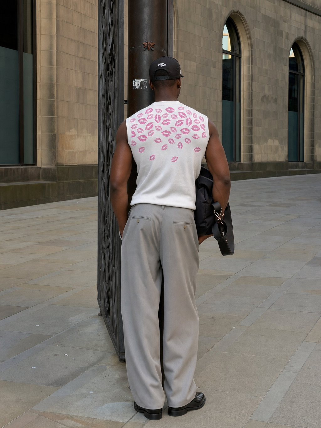 OFF SUPPLY LOVE NOTES WHITE TANK – model back