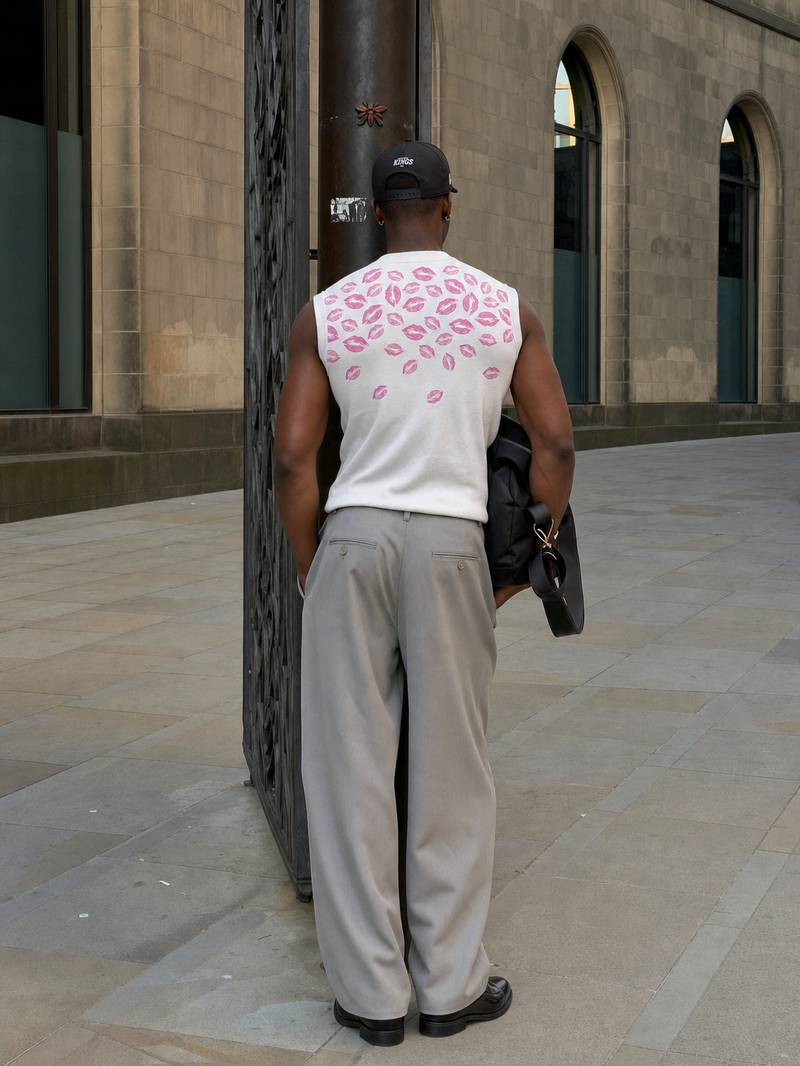 OFF SUPPLY LOVE NOTES WHITE TANK – model back