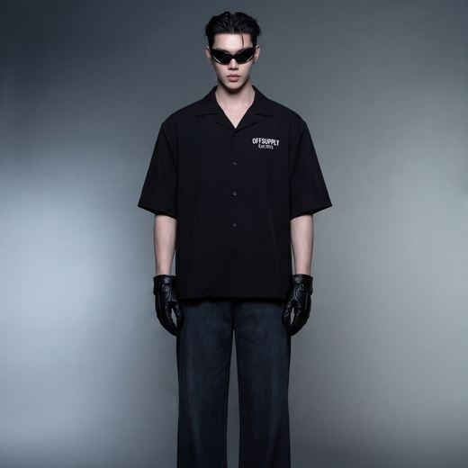 BLACK BOWLING SHIRT