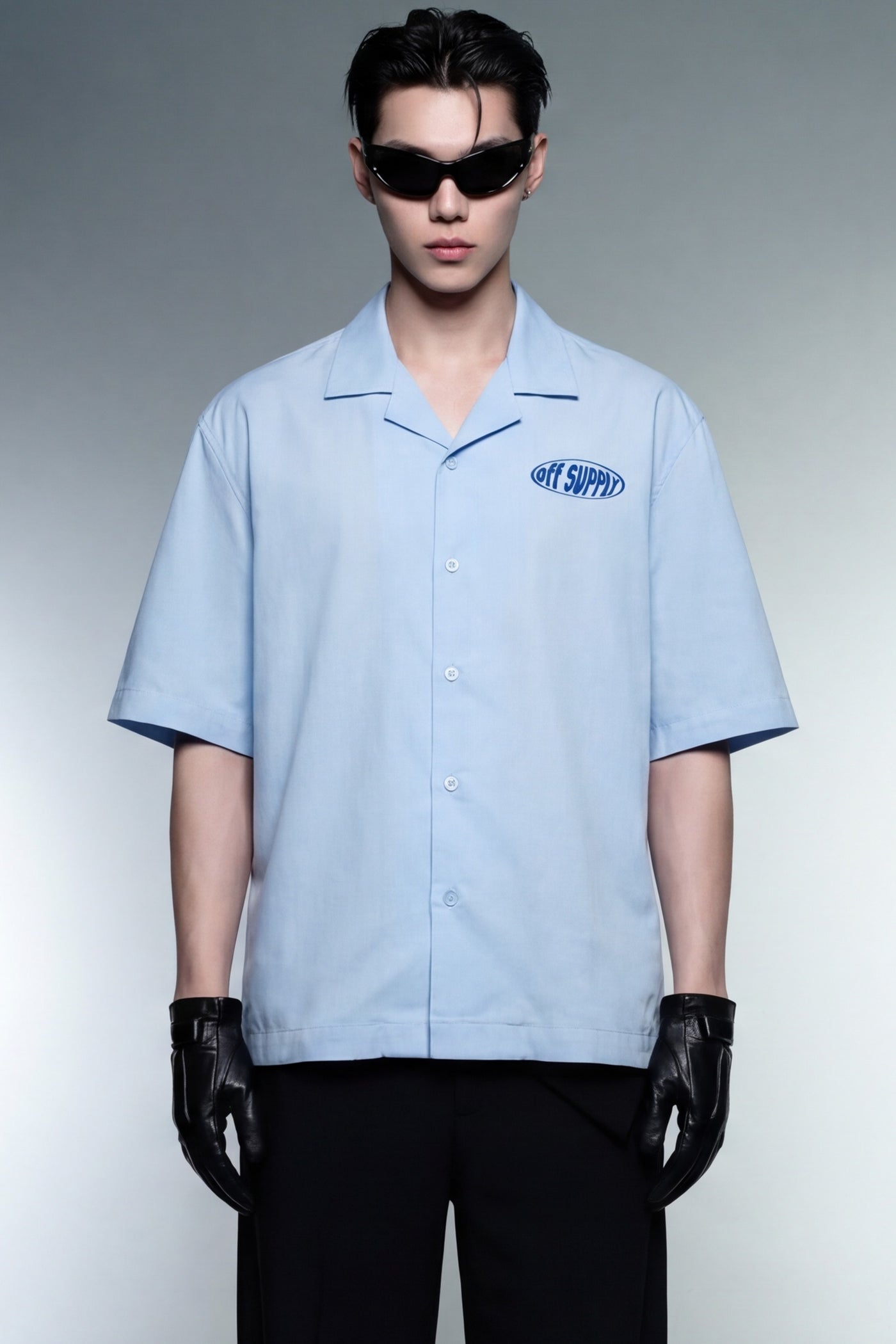 blank-off-supply-ice-blue-bowling-shirt model front