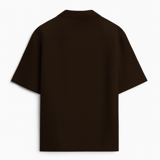 BASIC BROWN BOWLING SHIRT